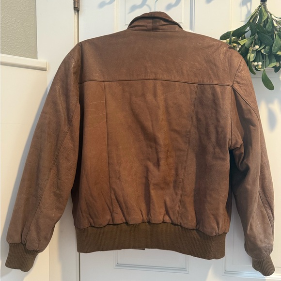 Vintage Unisex 90s Rock Creek Chocolate Brown Leather Jacket - Picture 8 of 11